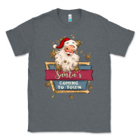 Charcoal Heather santa's coming to town Classic Tee - MaliasSmallBusiness