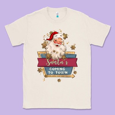 Santa's Coming To Town Classic Tee Designed By Maliassmallbusiness