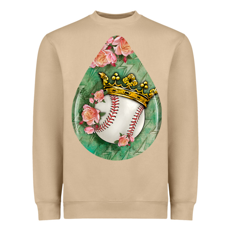 Baseball And Western Roses Teardrop  6 Heavyweight Sweatshirt by BundleAndBundleShop | Teevron