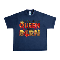 Navy on this day a queen was born Urban Heavy Tee - NancyCooperArtShop