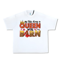White on this day a queen was born Urban Heavy Tee - NancyCooperArtShop