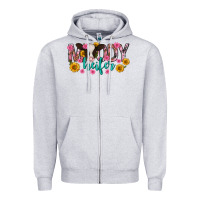 Heather Grey Moody Heifer Mother's Day Zipper Hoodie - texasbilliewilder