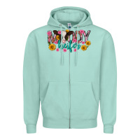 Seafoam Moody Heifer Mother's Day Zipper Hoodie - texasbilliewilder