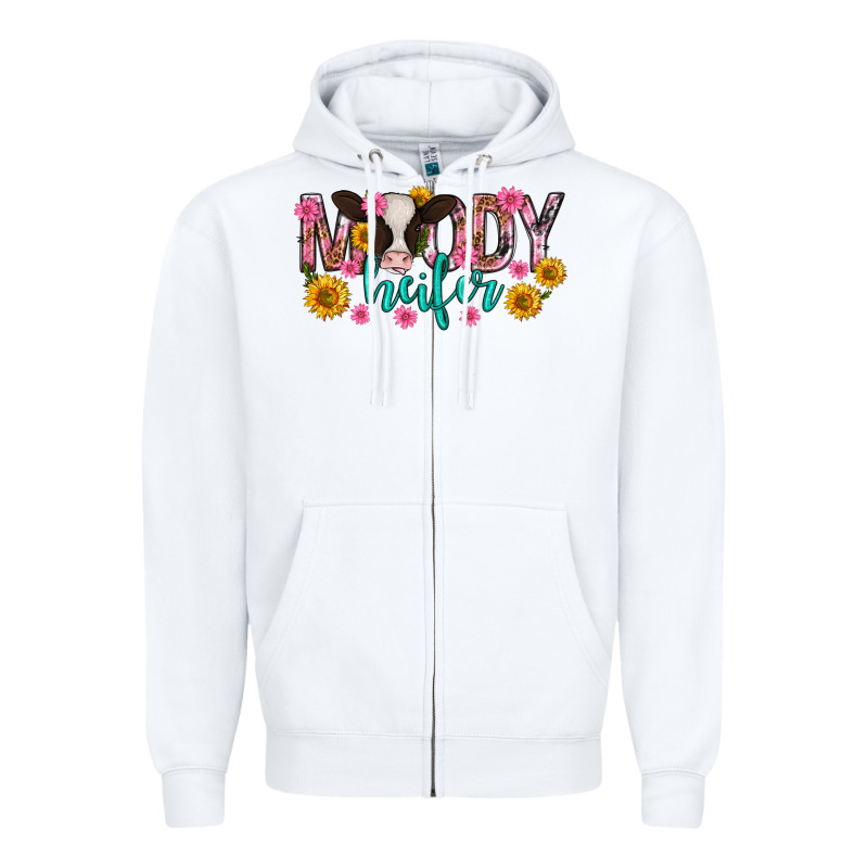 Moody Heifer Mother's Day Zipper Hoodie by texasbilliewilder | Teevron