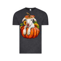Vintage Black fall pumpkin lamb nancy cooper Vintage Tee - NancyCooperArtShop
