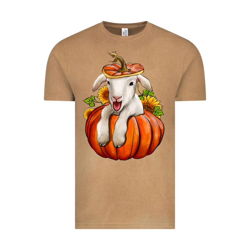 Fall Pumpkin Lamb Nancy Cooper Vintage Tee by NancyCooperArtShop | Teevron
