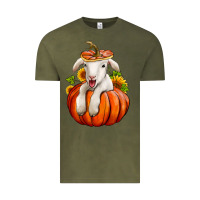 Vintage Olive fall pumpkin lamb nancy cooper Vintage Tee - NancyCooperArtShop