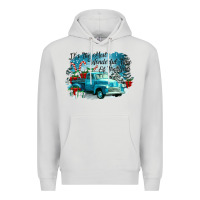 Dove Grey its the wonderful time of the year truck Premium Hoodie - CowGirlArtShop