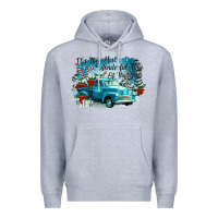 Heather Grey its the wonderful time of the year truck Premium Hoodie - CowGirlArtShop