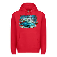 Red its the wonderful time of the year truck Premium Hoodie - CowGirlArtShop