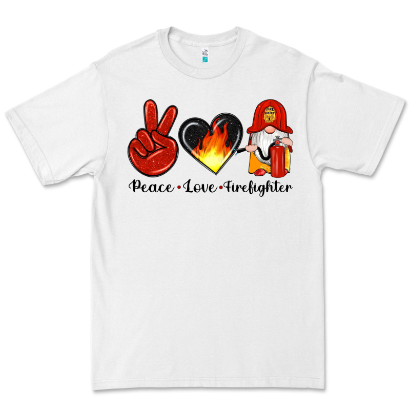 Peace Love Firefighter Premium Tee by Artiststas | Teevron
