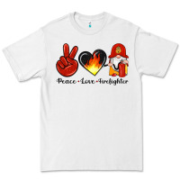 White peace love firefighter Premium Tee - Artiststas
