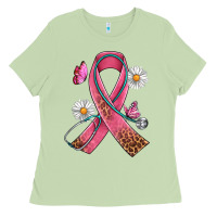 Matcha Cancer Ribbon Stethoscope Daisy Butterfly Ladies Tee - Artiststas