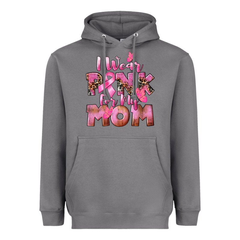 I Wear Pink For My Mom Heavyweight Hoodie by CowGirlArtShop | Teevron