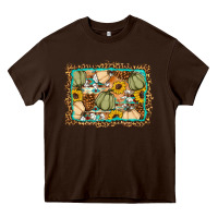 Chocolate Brown Fall pumpkin Heavy Core Tee - Artiststas