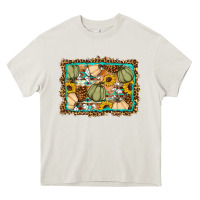 Cream Fall pumpkin Heavy Core Tee - Artiststas