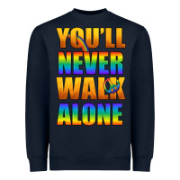 Navy Lgbtq You'll Never Walk Alone With Peace Heavyweight Sweatshirt - BundleAndBundleShop