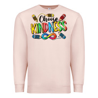 Pale Pink Chose Kindness Autism Premium Sweatshirt - CowGirlArtShop