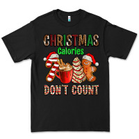 Black christmas calories dont count with  christmas tree cake and cookies ad Premium Tee - AdoDesignShop