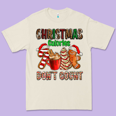 Christmas Calories Dont Count With  Christmas Tree Cake And Cookies Ad Premium Tee Designed By Adodesignshop