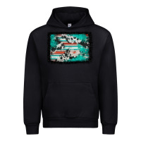 Black western serape cowhide turquoise glitter Urban Hoodie - FaDigitalArtStudio