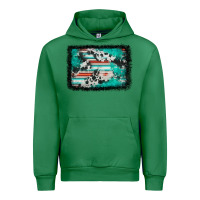 Emerald western serape cowhide turquoise glitter Urban Hoodie - FaDigitalArtStudio