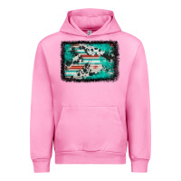 Fuchsia Pink western serape cowhide turquoise glitter Urban Hoodie - FaDigitalArtStudio