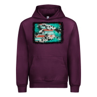 Mauve Wine western serape cowhide turquoise glitter Urban Hoodie - FaDigitalArtStudio