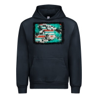 Navy western serape cowhide turquoise glitter Urban Hoodie - FaDigitalArtStudio