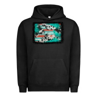Pigment Black western serape cowhide turquoise glitter Urban Hoodie - FaDigitalArtStudio