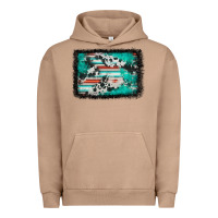 Pigment Burro western serape cowhide turquoise glitter Urban Hoodie - FaDigitalArtStudio