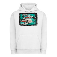 Pigment Lunar Rock western serape cowhide turquoise glitter Urban Hoodie - FaDigitalArtStudio
