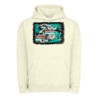 Pigment Pistachio western serape cowhide turquoise glitter Urban Hoodie - FaDigitalArtStudio