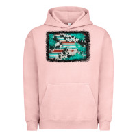 Pigment Salmon western serape cowhide turquoise glitter Urban Hoodie - FaDigitalArtStudio