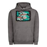 Pigment Tornado western serape cowhide turquoise glitter Urban Hoodie - FaDigitalArtStudio
