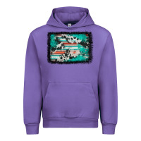 Tulip western serape cowhide turquoise glitter Urban Hoodie - FaDigitalArtStudio