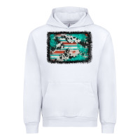 White western serape cowhide turquoise glitter Urban Hoodie - FaDigitalArtStudio