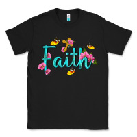 Black faith with flower and butterfly Classic Tee - NancyCooperArtShop