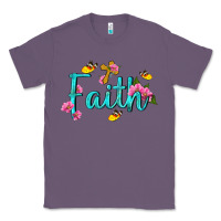 Lavender faith with flower and butterfly Classic Tee - NancyCooperArtShop