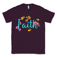 Plum faith with flower and butterfly Classic Tee - NancyCooperArtShop