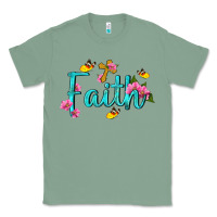 Sage faith with flower and butterfly Classic Tee - NancyCooperArtShop