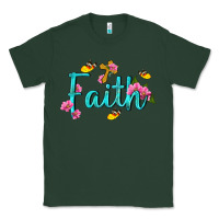 Sports Green faith with flower and butterfly Classic Tee - NancyCooperArtShop