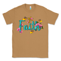 Toasted Coconut faith with flower and butterfly Classic Tee - NancyCooperArtShop