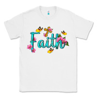White faith with flower and butterfly Classic Tee - NancyCooperArtShop