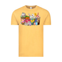 Vintage Mustard Easter coffee cups Vintage Tee - NancyCooperArtShop