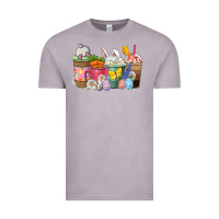 Vintage Zinc Easter coffee cups Vintage Tee - NancyCooperArtShop