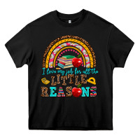 Black i love my job for all the little reasons Heavy Core Tee - AdoDesignShop