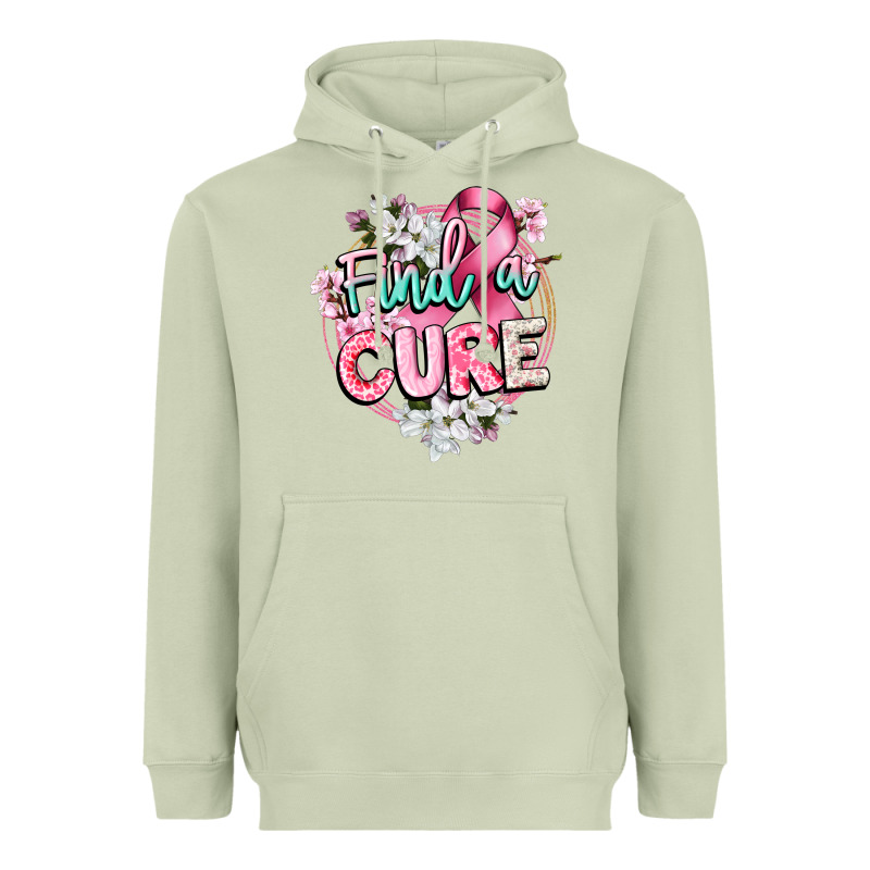 Find A Cure Cancer Awareness Heavyweight Hoodie by CowGirlArtShop | Teevron