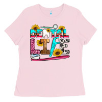 Bubblegum Pink dental life Ladies Tee - Artiststas