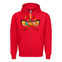 Red Unicorn Fall Zipper Hoodie - texasbilliewilder
